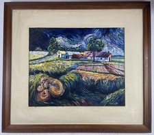 Vincent van Gogh (fatto a mano) dipinto olio su tela firmato e incorniciato