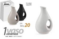 VASO ANFORA CERAMICA FIORI