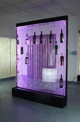 Scaffale bar parete acqua led