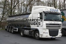 Truck photo DAF XF 105.460 Tanker semitrailer Germany white Fude + Serrahn FS Gm