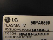 LG TV model  50PA6500-UA