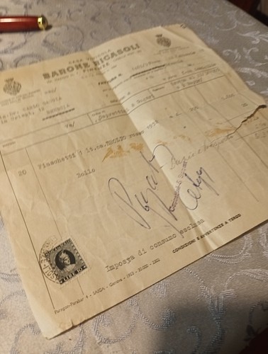 Fattura 1955 casa vinicola - 1955,