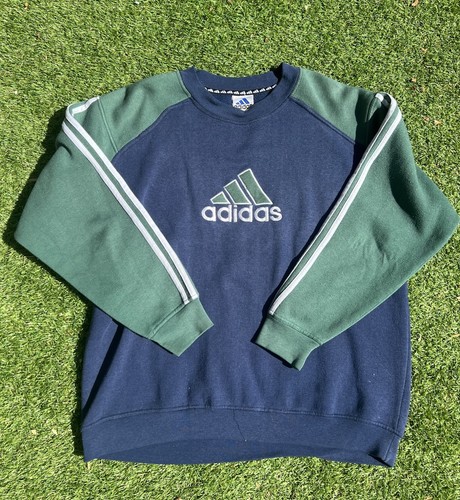 Felpa adidas verde navy - felpa,