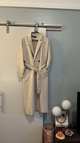 Zara beige trench m - zara,