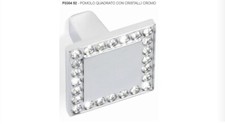 POMELLO PER MOBILI CON CRISTALLI Swarovski CROMO LUCIDO 25x25MM. VI.TEL F0304.52