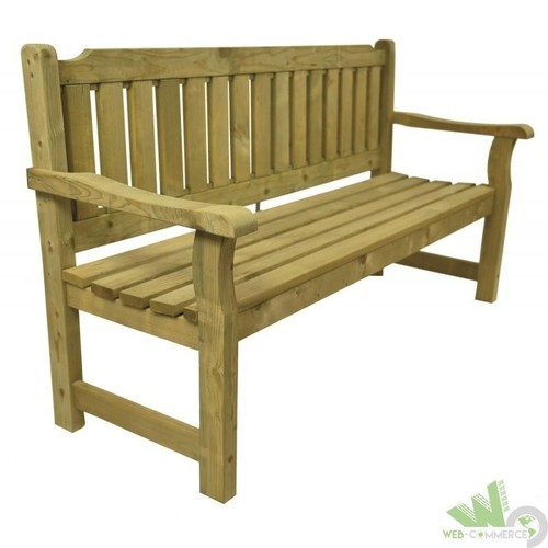 Panchina con braccioli legno - con,
