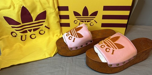 Gucci adidas rosa raso - gg,