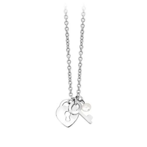 Collana acciaio con - in,