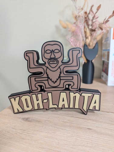 Plaque koh lanta logo totem - plaque, 3d