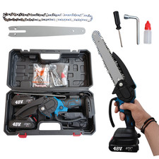 MOTOSEGA  a BATTERIA 48V 8 POLLICI da 800W Mini Elettrosega Tagliarami Brushless