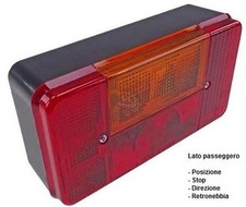 RADEX 5001 FANALE PER CARRELLO POSTERIORE DESTRO 4 LUCI Con foro per cavo