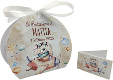 ® 24+24 PZ Scatola Portaconfetti Personalizzata, Scatoline Bomboniere Maschio, B