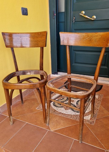 Set sedie vintage legno - sedie,