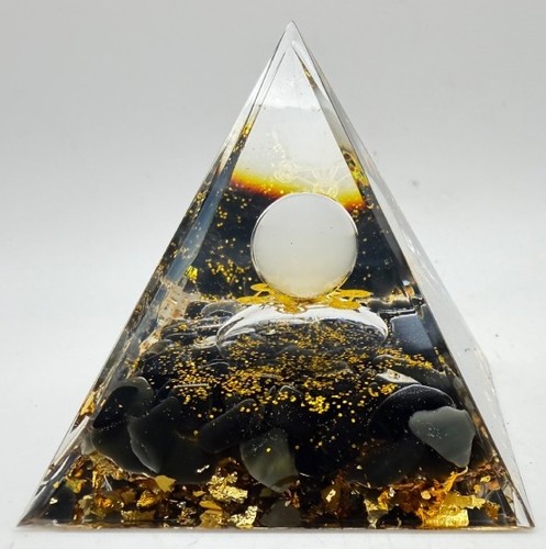 Piramide orgonite ossidiana - piramide,