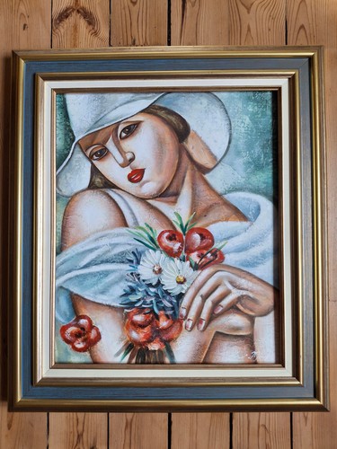 Huile sur toile signée - , et