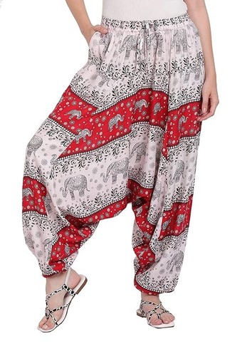 Pantaloni harem donna gamba