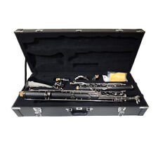 Yinfente Clarinetto Basso Basso C Bb Tasto Legno di Ebanite Custodia Senza Suono Dolce