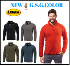 Anubi felpa da lavoro uomo  in  Micropile termico con zip corta,