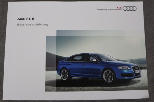 Audi rs6 berlina manuale uso - manuale, e