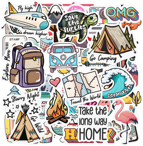 250 adesivi viaggi stickers - adesivi,