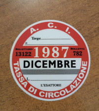 Bollo auto epoca decorativo