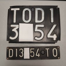 TARGA AUTO D'EPOCA PER USO