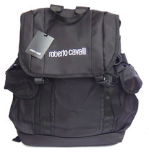 ROBERTO CAVALLI ZAINO DA VIAGGIO UNISEX NYLON NERO NUOVO AUTENTICO