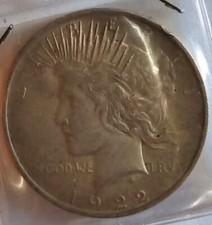 1922 USA 1 DOLLARO LIBERTY PEACE AG 900 (6)