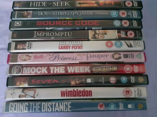 Dvds x10 various titles - various,