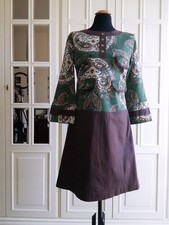 Abito donna Almatrichi M / 42 IT multicolor cotone fiori parsley ginocchio