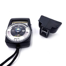 Misuratore luce ambiente vintage Gossen Luna-Pro con custodia e tele attacco tedesco anni 60