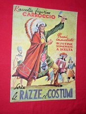 ALBUM RAZZE E COSTUMI CARROCCIO - ANNI ’50 VUOTO QUASI PERFETTO+CARTOLINA PUNTI
