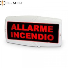LB2000  EL.MO Targa ottico-acustica LED a bassissimo assorbimento antincendio 
