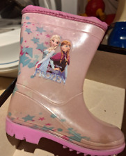 Stivaletti PIOGGIA RAIN BOOTS STIVALI BIMBA Usati FROZEN Elsa Fucsia 26/27 Used
