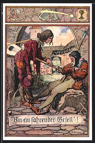 Cartolina artista braun - cartolina,