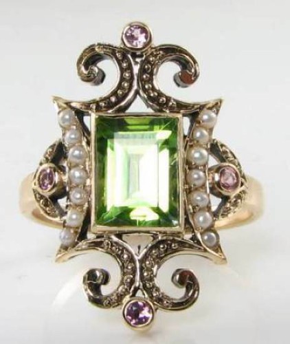 Anello vittoriano oro 9 - anello, in