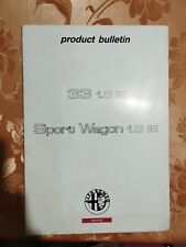 ALFA ROMEO Product Bulletin 33 Sport Wagon 1.3 Ie 1991 ,27 pagine ORIGINALE Raro