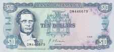 Jamaica banconota del 1991 10 dollari FDS BANCONOTE DA COLLEZIONE