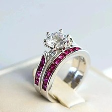 Anello Fascia Set Sposa 3 Ct