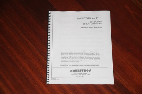 Manuale ameritron 811h - manuale,