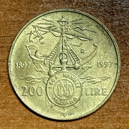 Moneta 200 lire commemorativa - moneta,