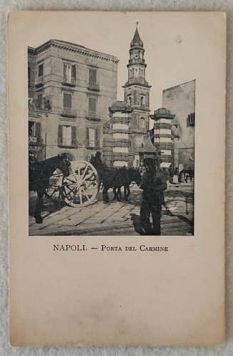 Cartolina napoli porta del - porta,