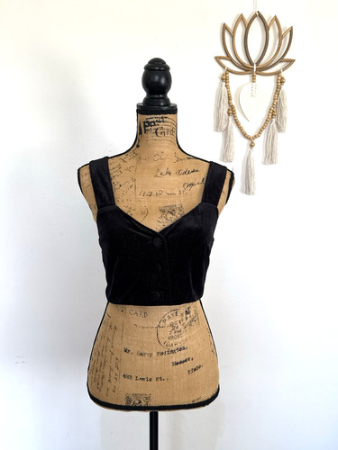 Top nero zara velluto con - zara,