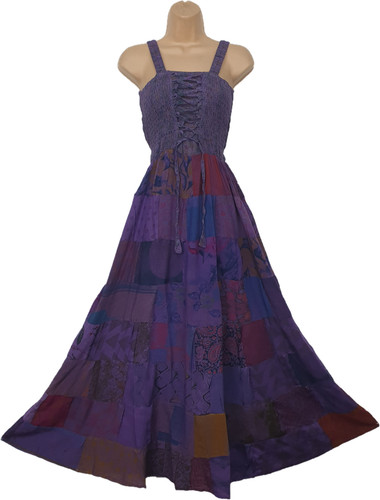 Maxi abito patchwork - maxi,