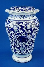 Ilario Fabbri CACF Faenza Vaso da farmacia Albarello ceramica maiolica 1900 XX