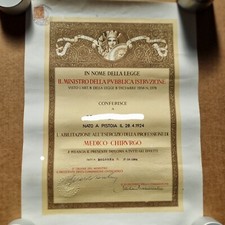 1964 ANTICA ABILITAZIONE ALL'