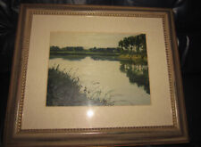 Sandro Vacchetti Paesaggio dipinto ad olio Cuneo Torino cm  26 x cm 33 + cornice