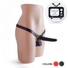 Strap on doppio per donna penetrazione vagina e ano in silicone indossabile