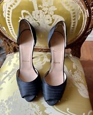 LOUBOUTIN ARMADILLO black silk Satin authentic shoes pumps, platform