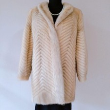 Cappotto vero visone perlato americano EMBA made in Japan taglia 11 di JP